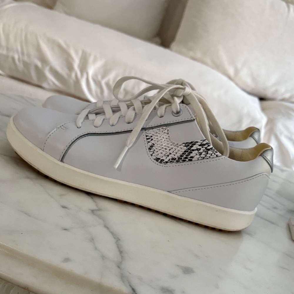 Women's White and Gray Sneakers